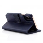 Prodigee Wallegee Case - кожен калъф, тип портфейл с отделящ се кейс и поставка за iPhone XS, iPhone X (син) 4