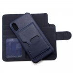 Prodigee Wallegee Case - кожен калъф, тип портфейл с отделящ се кейс и поставка за iPhone XS, iPhone X (син) 1