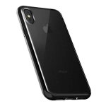 Verus Crystal Bumper Case - хибриден удароустойчив кейс за iPhone XS, iPhone X (черен гланц-прозрачен) 1