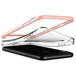 Verus Crystal Bumper Case - хибриден удароустойчив кейс за iPhone XS, iPhone X (розов-прозрачен) 3