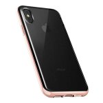 Verus Crystal Bumper Case - хибриден удароустойчив кейс за iPhone XS, iPhone X (розов-прозрачен) 1