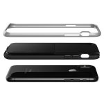 Verus High Pro Shield Case - висок клас хибриден удароустойчив кейс за iPhone XS, iPhone X (черен-сребрист) 2