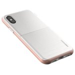 Verus High Pro Shield Case - висок клас хибриден удароустойчив кейс за iPhone XS, iPhone X (бял-розов) 2