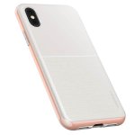 Verus High Pro Shield Case - висок клас хибриден удароустойчив кейс за iPhone XS, iPhone X (бял-розов) 1