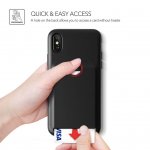 Verus Damda Fit Case - висок клас хибриден удароустойчив кейс с място за кр. карти за iPhone XS, iPhone X (черен) 5