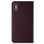 Verus Genuine Leather Diary Case - кожен калъф (естествена кожа), тип портфейл за iPhone XS, iPhone X (бордо) 3