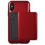 Verus Damda Glide Case - висок клас хибриден удароустойчив кейс с място за кр. карти за iPhone XS, iPhone X (червен) 2