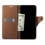 Verus Daily Diary Case - кожен калъф, тип портфейл за iPhone XS, iPhone X (кафяв) 2