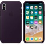 Apple iPhone Leather Case - оригинален кожен кейс (естествена кожа) за iPhone X (лилав) 1