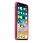Apple iPhone Leather Case - оригинален кожен кейс (естествена кожа) за iPhone X, iPhone XS (розов) 3