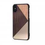 Torrii Puzzle Case - хибриден (поликарбонат, алуминий, клен и лешник) кейс за iPhone XS, iPhone X (черен) 3