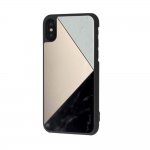 Torrii Puzzle Case - хибриден (поликарбонат, алуминий и мрамор) кейс за iPhone XS, iPhone X (черен) 3