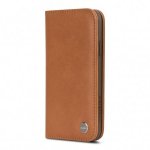 Moshi Overture Case - кожен/текстилен калъф, тип портфейл и поставка за iPhone XS, iPhone X (кафяв) 1