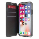 Griffin Survivor Clear Wallet - кожен калъф, тип портфейл с висока защита за iPhone XS, iPhone X (черен-прозрачен) 2
