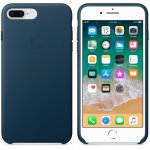 Apple iPhone Leather Case - оригинален кожен кейс (естествена кожа) за iPhone 8 Plus, iPhone 7 Plus (космическо синьо) 2