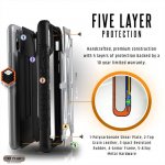 Urban Armor Gear Monarch Case - удароустойчив хибриден кейс за iPhone XS, iPhone X (черен-сребрист) 2