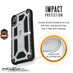 Urban Armor Gear Monarch Case - удароустойчив хибриден кейс за iPhone XS, iPhone X (черен-сребрист) 3