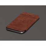 SENA Heritage UltraSlim Pouch - кожен калъф (естествена кожа, ръчна изработка) за  iPhone 8, iPhone 7, iPhone 6, iPhone 6S (кафяв) 3