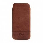 SENA Heritage UltraSlim Pouch - кожен калъф (естествена кожа, ръчна изработка) за  iPhone 8, iPhone 7, iPhone 6, iPhone 6S (кафяв) 4