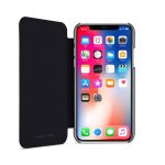 Artwizz SmartJacket case - полиуретанов флип калъф за iPhone XS, iPhone X (тъмносив) 1
