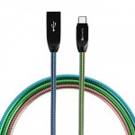 4smarts FerrumCord Type-C Stainless Steel Data Cable - USB-C кабел с оплетка от неръждаема стомана (100 см) (хамелеон) 2