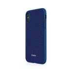 Evutec Aergo Ballistic Nylon - хибриден TPU кейс и магнитна поставка за iPhone XS, iPhone X (син) 4