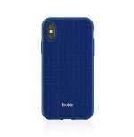 Evutec Aergo Ballistic Nylon - хибриден TPU кейс и магнитна поставка за iPhone XS, iPhone X (син) 1