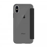 Incipio NGP Folio Case - удароустойчив хоризонтален кожен калъф, тип портфейл за iPhone XS, iPhone X (черен-тъмнопрозрачен) 2