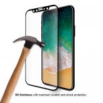 Eiger 3D 360 Screen Protector Back and Front Glass - калени стъклени защитни покрития за дисплея и задната част на iPhone XS, iPhone X (черен-прозрачен) 8