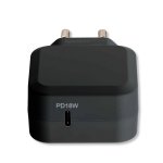 4smarts Fast Wall Charger Set - захранване за ел. мрежа с USB-C изход и Lightning към USB-C кабел за Apple устройства (черен) 2