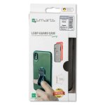 4smarts Clip-On Cover Loop-Guard - удароустойчив хибриден кейс с каишка за задържане за iPhone 7, iPhone 8 (черен-прозрачен) 3