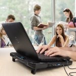 TeckNet N11 - охлаждаща ергономична поставка с 5 вентилаторa за Mac и преносими компютри (черен) 6