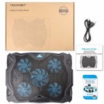 TeckNet N11 - охлаждаща ергономична поставка с 5 вентилаторa за Mac и преносими компютри (черен) 7