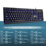 TeckNet X703 LED Illuminated Gaming Keyboard - геймърска клавиатура с LED подсветка (за PC) 5