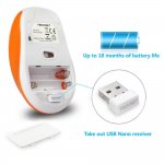 Tecknet Office Slim X615 2.4G  - комплект устойчива на течности клавиатура и безжична мишка за офиса (бял) 3