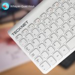 Tecknet Office Slim X615 2.4G  - комплект устойчива на течности клавиатура и безжична мишка за офиса (бял) 6