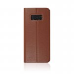 OCCA Jacket Wallet Genuine Leather Case - кожен калъф (естествена кожа) тип портфейл за Samsung Galaxy S8 (кафяв) 1