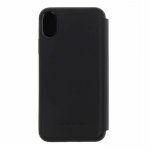 Mercedes-Benz Pattern III Folio Case - кожен калъф (естествена кожа), тип портфейл за iPhone X (черен) 1