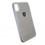 Ferrari Heritage Real Carbon Hard Case - дизайнерски карбонов кейс за iPhone XS, iPhone X (сребрист) 2