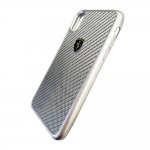 Ferrari Heritage Real Carbon Hard Case - дизайнерски карбонов кейс за iPhone XS, iPhone X (сребрист) 1