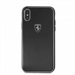 Ferrari Heritage Aluminium Hard Case - дизайнерски алуминиев кейс за iPhone XS, iPhone X (черен) 6