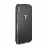 Ferrari Heritage Aluminium Hard Case - дизайнерски алуминиев кейс за iPhone XS, iPhone X (черен) 5