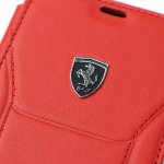Ferrari Heritage 488 Genuine Leather Booktype Case - кожен калъф (естествена кожа), тип портфейл за iPhone XS, iPhone X (червен) 2