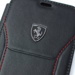 Ferrari Heritage 488 Genuine Leather Booktype Case - кожен калъф (естествена кожа), тип портфейл за iPhone XS, iPhone X (черен) 1