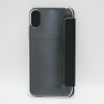 Guess Flower Desire Book Case - дизайнерски кожен калъф, тип портфейл за iPhone XS, iPhone X (черен) 3