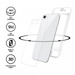 Eiger 3D 360 Screen Protector Back and Front Glass - калени стъклени защитни покрития за дисплея и задната част на iPhone 8, iPhone 7 (бял-прозрачен) 2