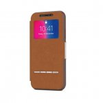 Moshi SenseCover Case - полиуретанов калъф, тип портфейл за iPhone XS, iPhone X (кафяв) 1