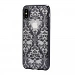 Devia Crystal Baroque Case - силиконов (TPU) калъф за iPhone XS, iPhone X (с кристали Сваровски) (черен) 3