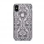 Devia Crystal Baroque Case - силиконов (TPU) калъф за iPhone XS, iPhone X (с кристали Сваровски) (сребрист) 1