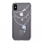 Devia Crystal Shell Case - поликрабонатов кейс за iPhone X (с кристали Сваровски) (сребрист) 1
